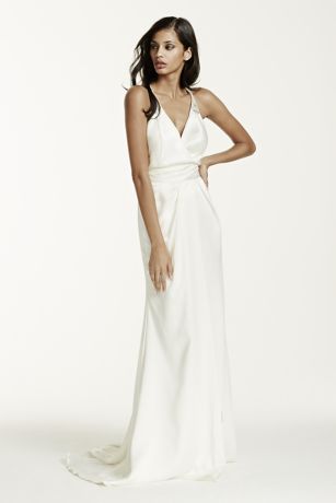 David's Bridal Dress Slit in Front